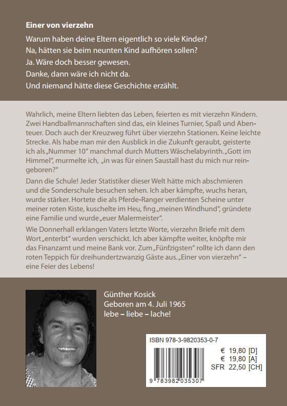 Buch Rückseite Einer von Vierzehn 1von14